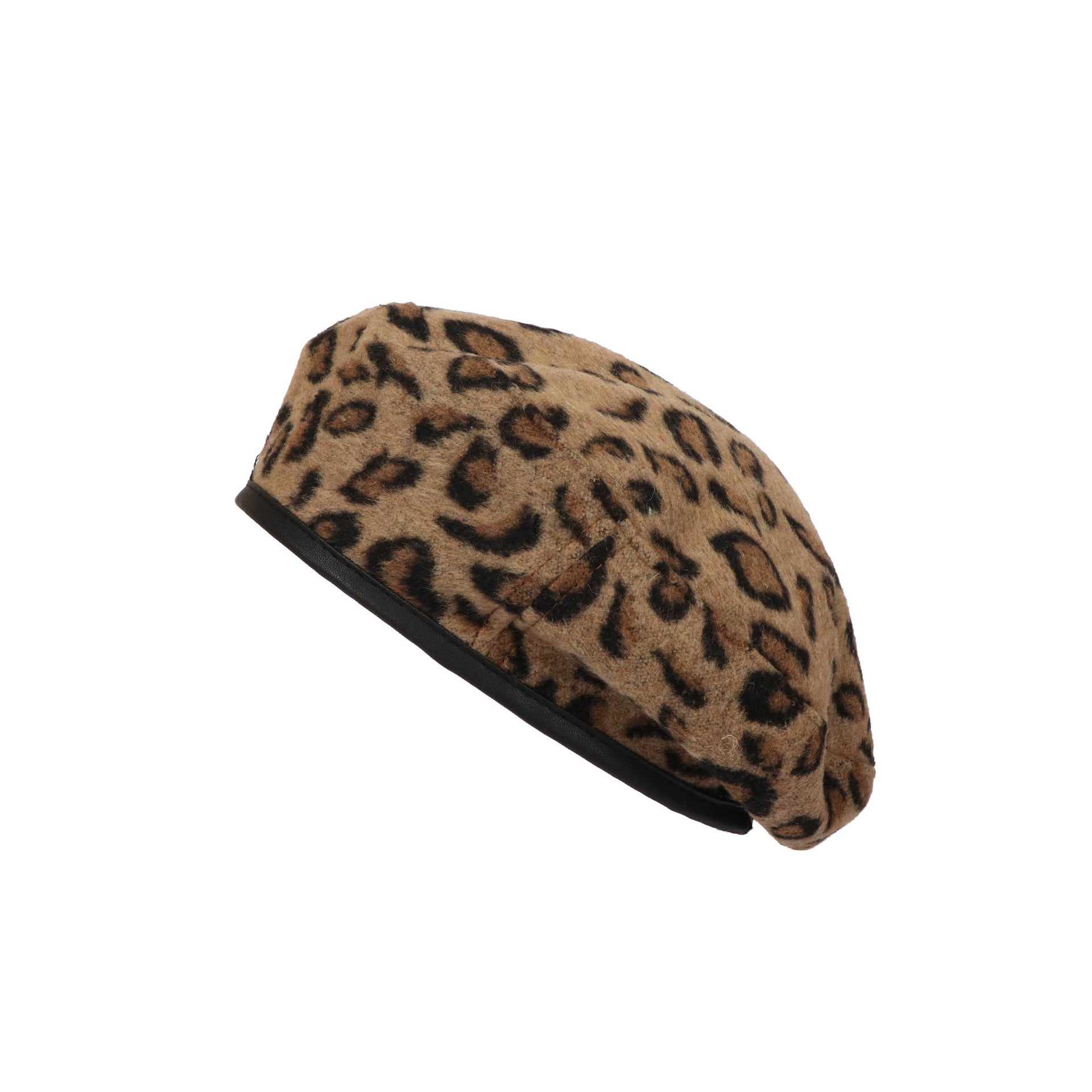 Wholesale Autumn and Winter Plush Thickened Leopard Print Beret